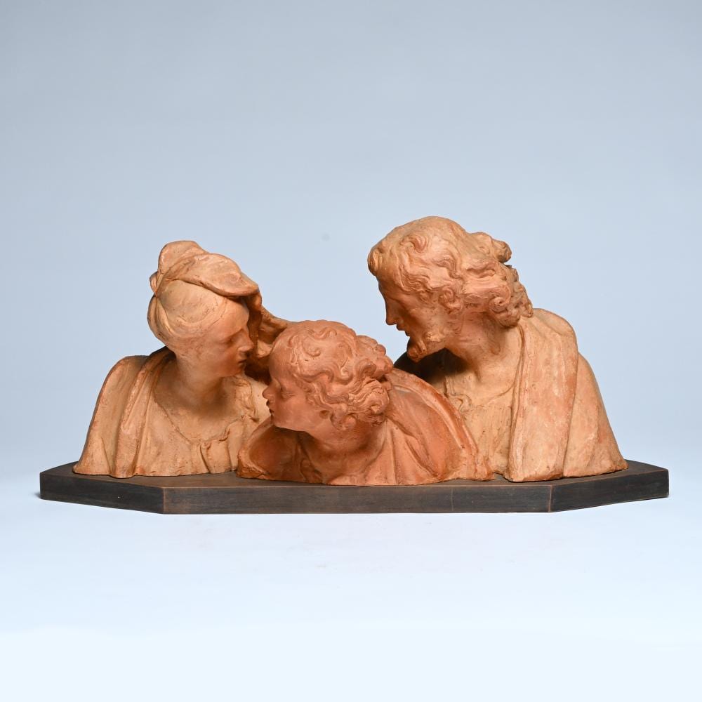 Jos de Decker comparable auction result: jos de decker 1912 2000 hoofdfiguren beeldengroep terracotta sculpture signed and dated 1952