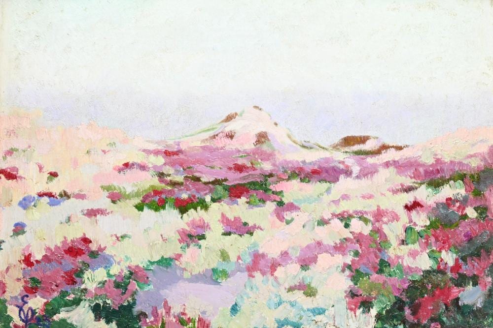 Edmond Verstraeten comparable auction result: edmond verstraeten 1870 1956 oil on canvas flower landscape signed and dated 23