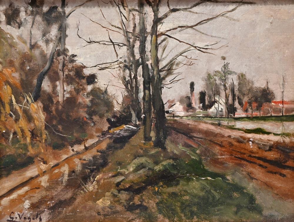 Guillaume Vogels comparable auction result: guillaume vogels 1836 1896 forest path oil on panel signed