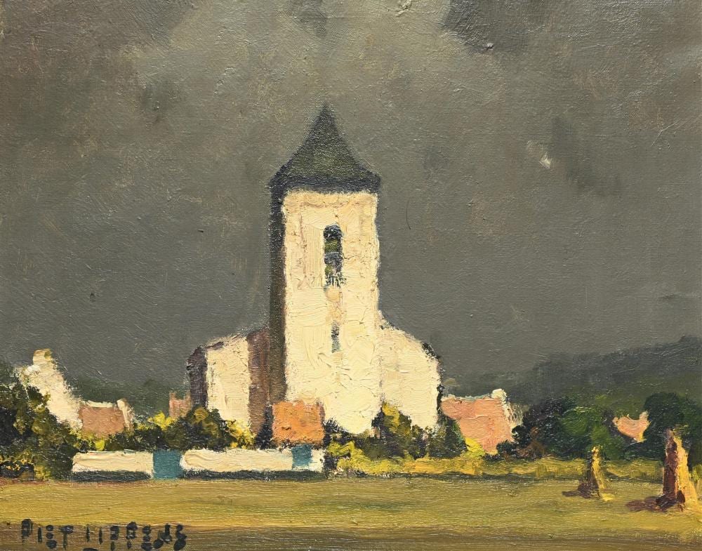 Piet Lippens comparable auction result: piet lippens 1890 1981 oil on canvas church in mooregem signed