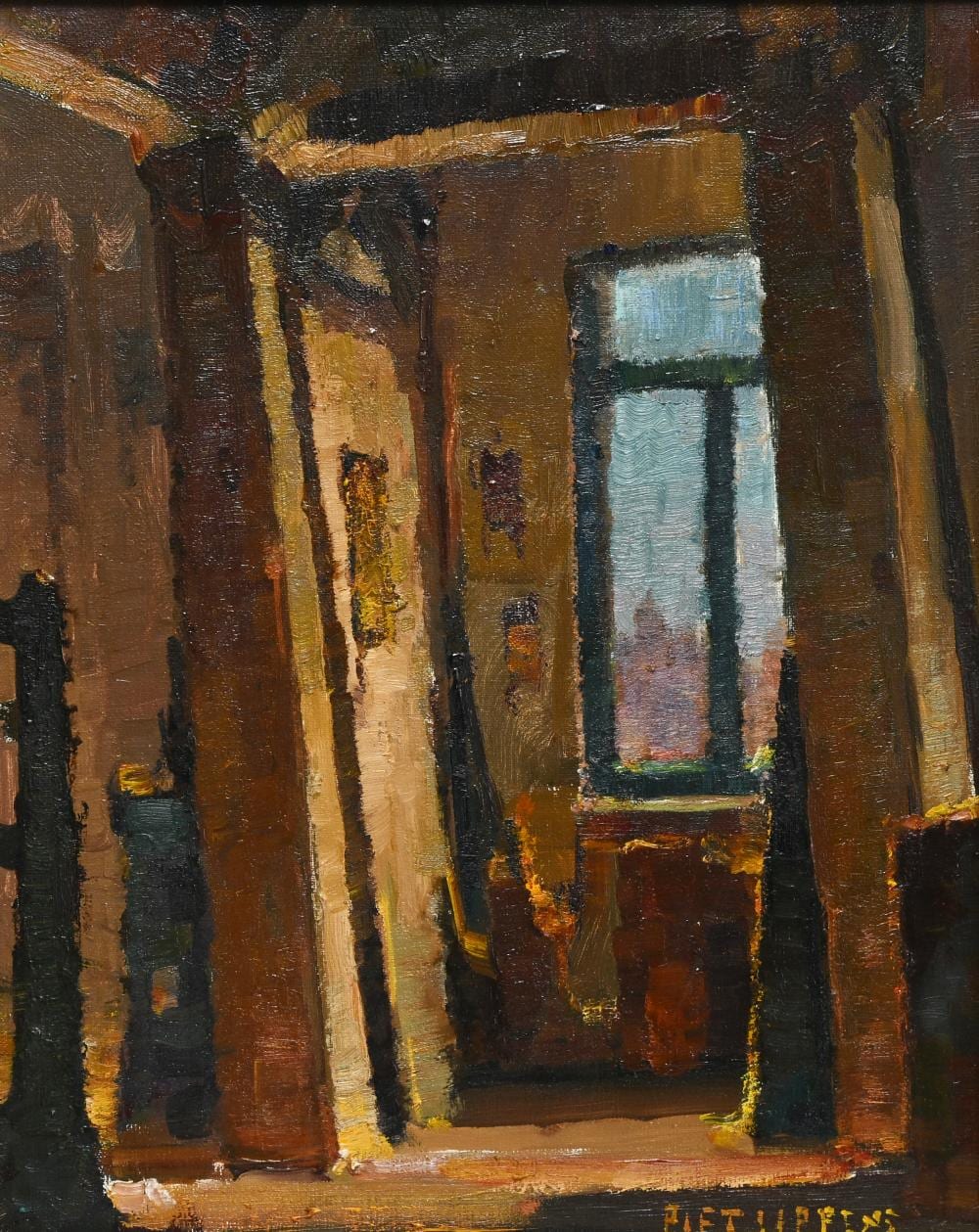 Piet Lippens comparable auction result: piet lippens 1890 1981 attic room oil on canvas signed