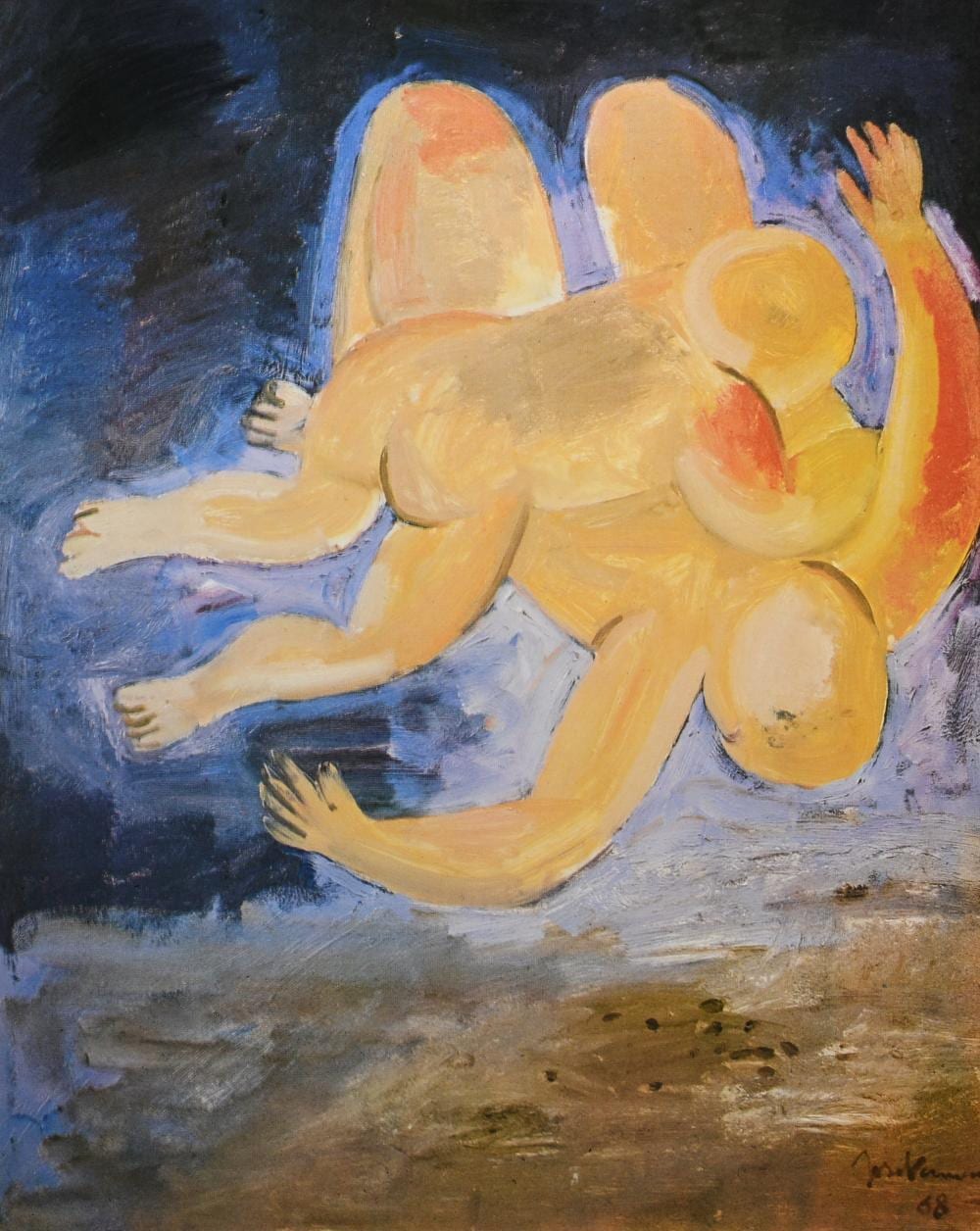 José Vermeersch comparable auction result: jos vermeersch 1922 1997 figures oil on paper signed