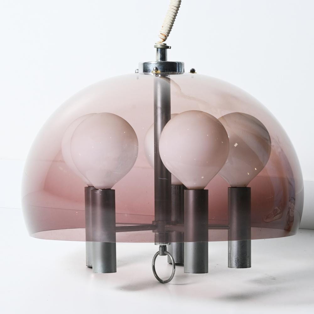 boulanger attributed space age pendant lamp with a tinted plexiglass shade · Maison Jules Veilinghuis · 2026-04-26 Henri (1858) Gray comparable auction result: boulanger attributed space age pendant lamp with a tinted plexiglass shade