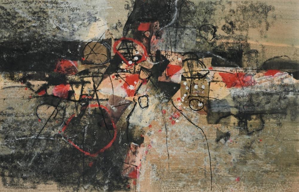 walter vilain 1938 2019 composition mixed media signed and dated 1973 · Maison Jules Veilinghuis · 2026-04-27 Walter Vilain comparable auction result: walter vilain 1938 2019 composition mixed media signed and dated 1973
