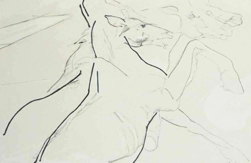 Octave Landuyt comparable auction result: octave landuyt 1922 2024 horses lithograph made for volvo europa signed