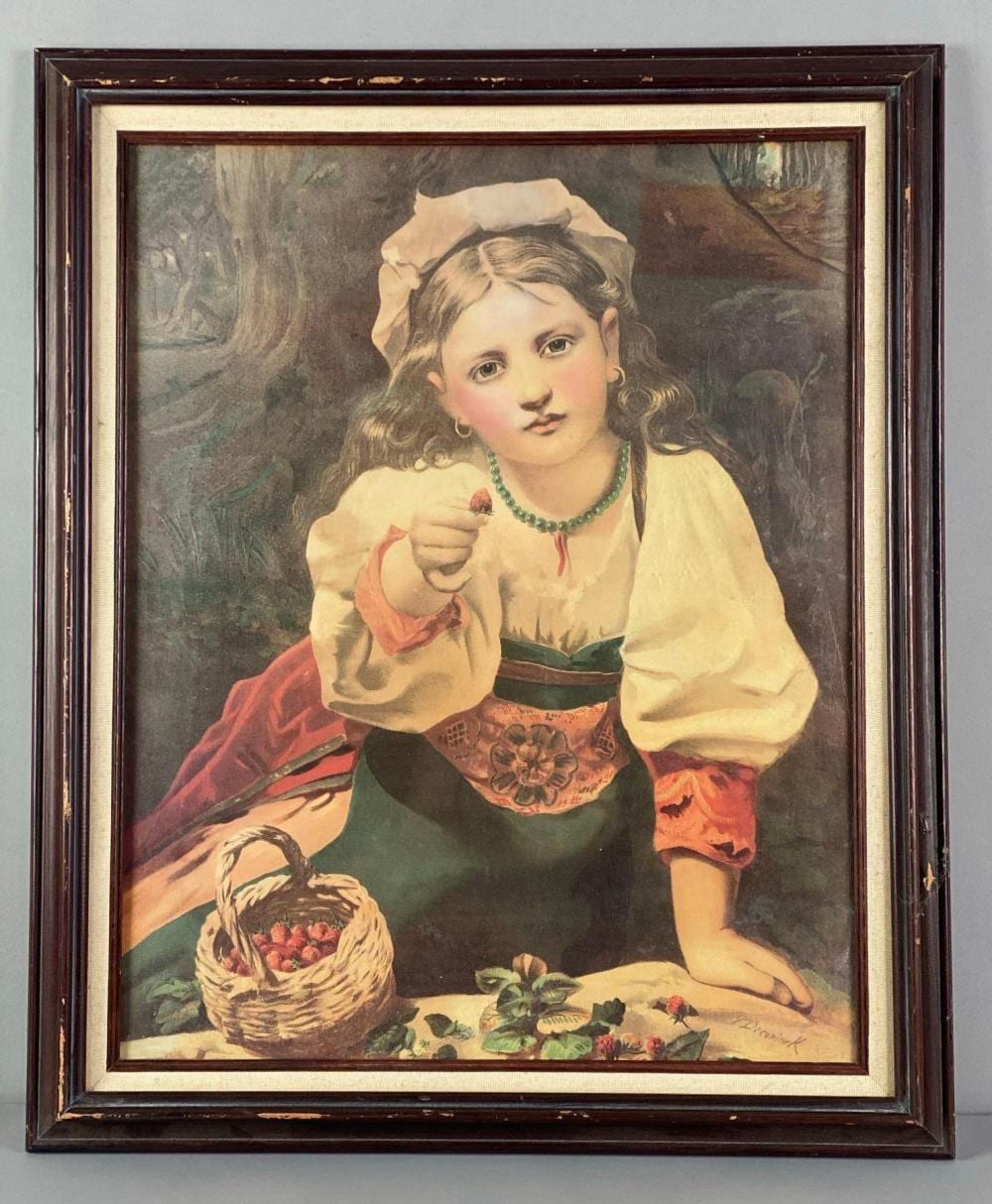 pierre de coninck signed the strawberry girl print · Matthew Bullock Auctioneers · 2026-04-25 Pierre de Coninck comparable auction result: pierre de coninck signed the strawberry girl print