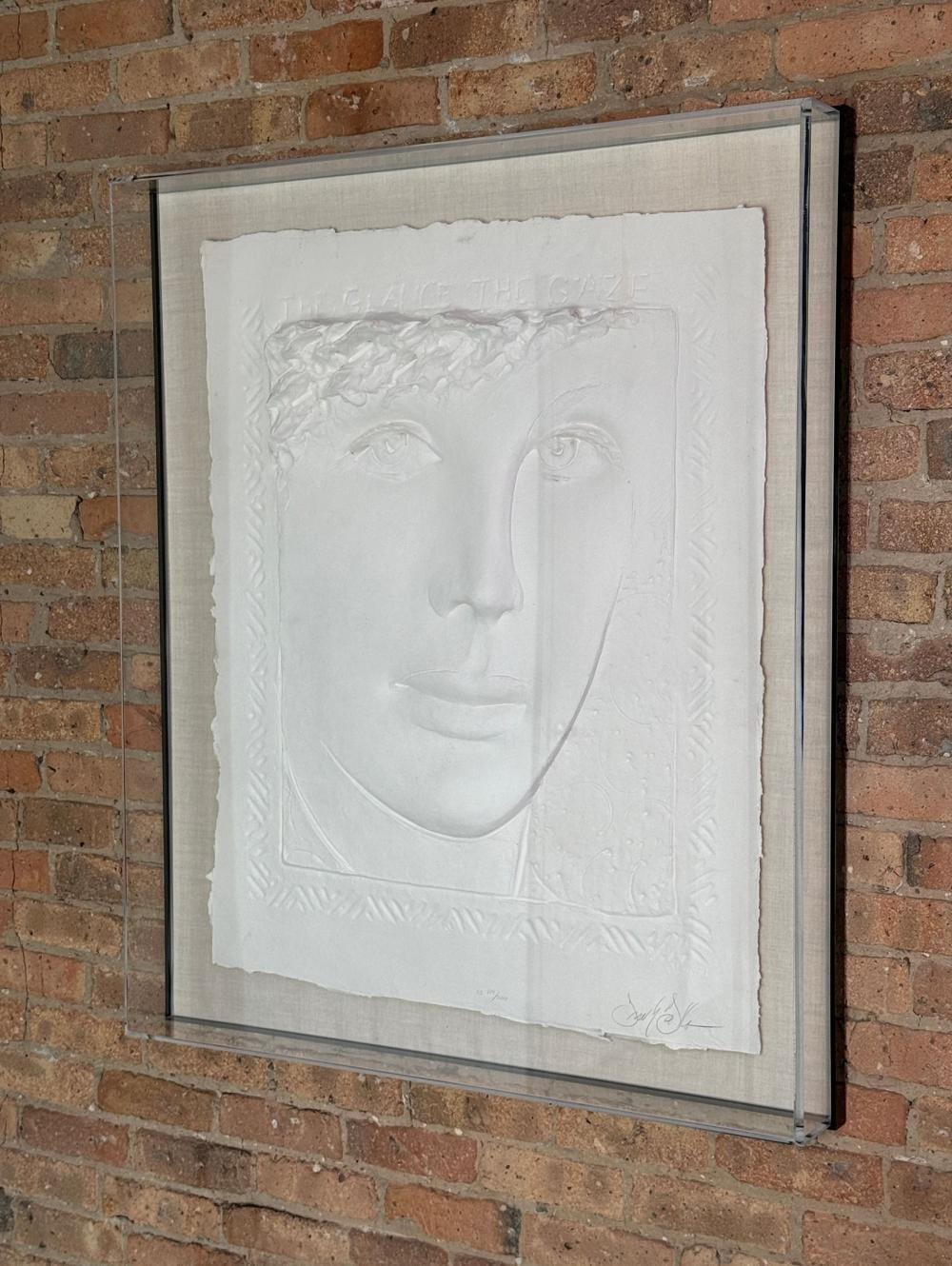 Frank Gallo comparable auction result: frank gallo american 1933 2019 the glance the gaze cast paper sculpture