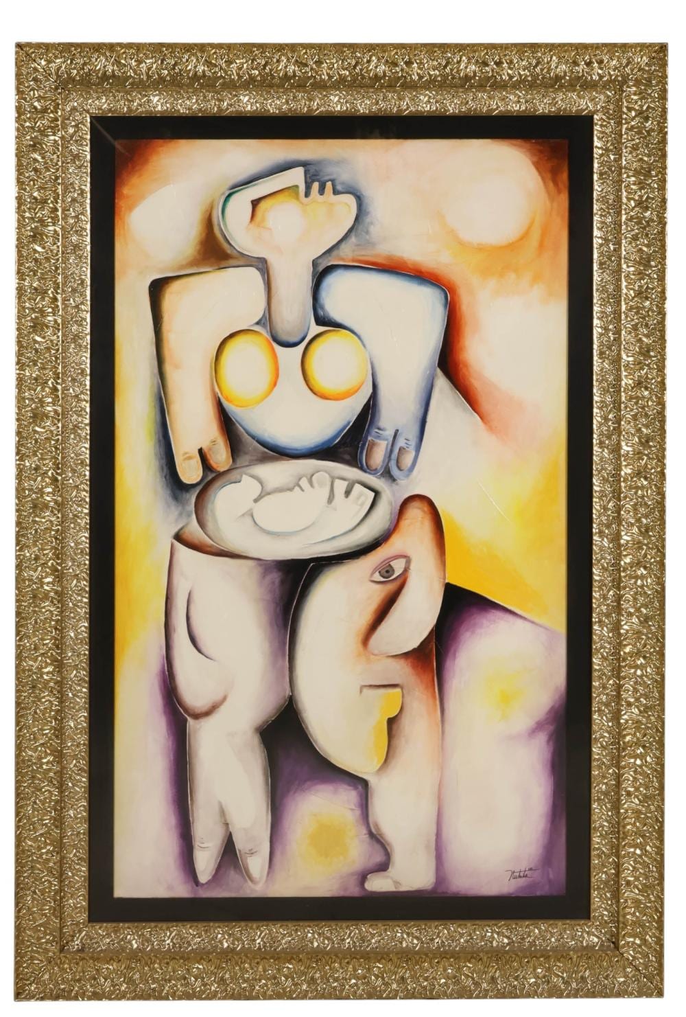Alexandra Nechita comparable auction result: alexandra nechita b 1985 love anatomy i painting