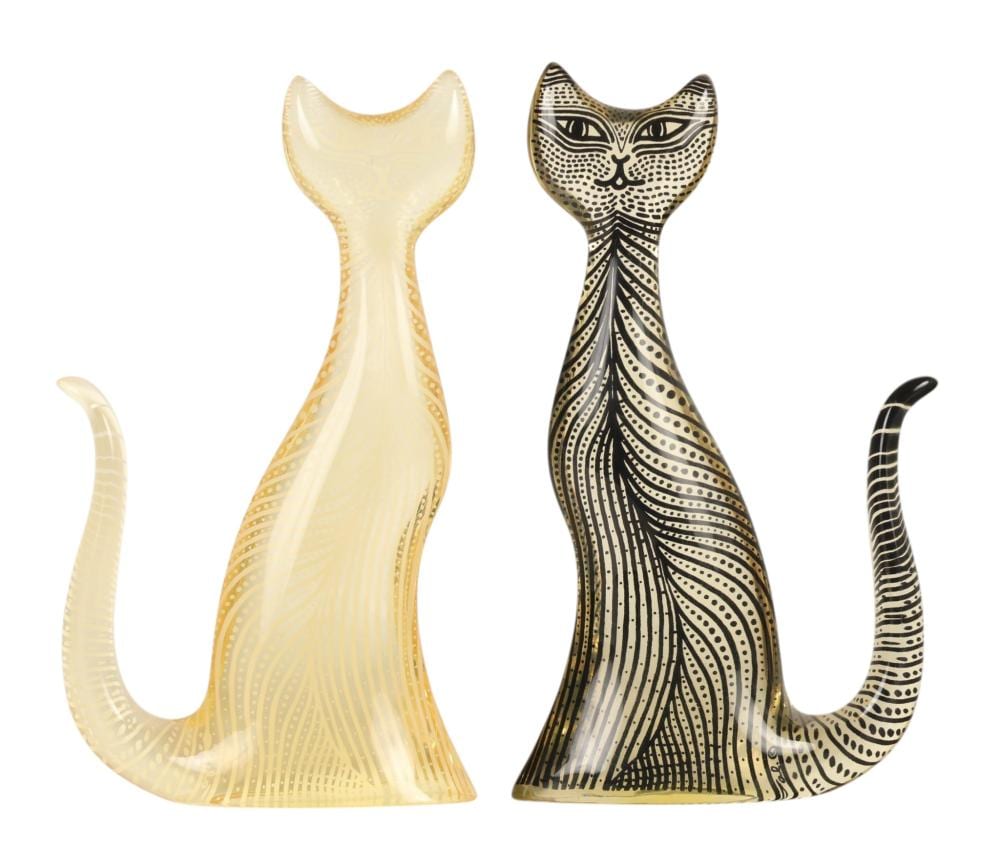 Abraham Palatnik comparable auction result: abraham palatnik 1928 2020 lucite cat figures lot
