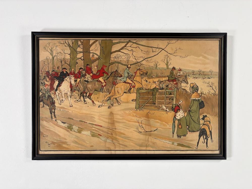 Cecil Charles Windsor Aldin comparable auction result: cecil aldin lithograph print titled the fallowfield hunt