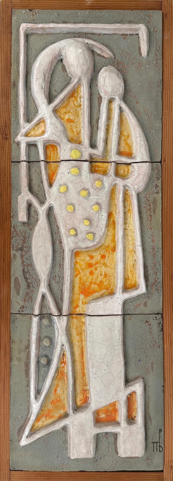 Panos Valsamakis comparable auction result: panos valsamakis two musicians ceramic tile mosaic