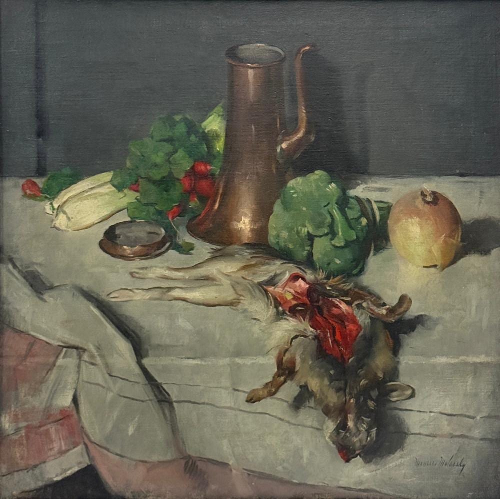 Maurice Molarsky comparable auction result: maurice molarsky hunting still life oil on canvas