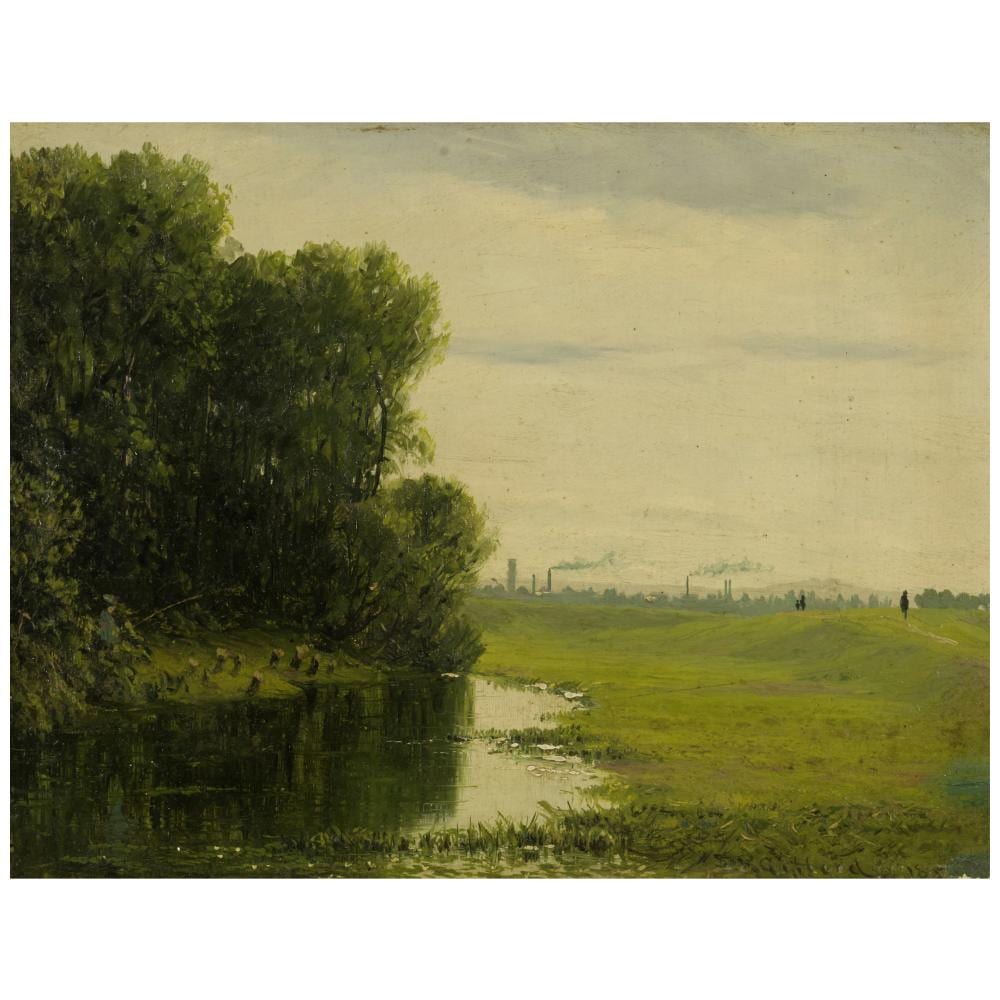Sanford Robinson Gifford comparable auction result: sanford robinson gifford 1823 1880 a glimpse of hudson ny 7 5 8 x 9 5 8 in 19 4 x 24 5 cm painted circa 1852