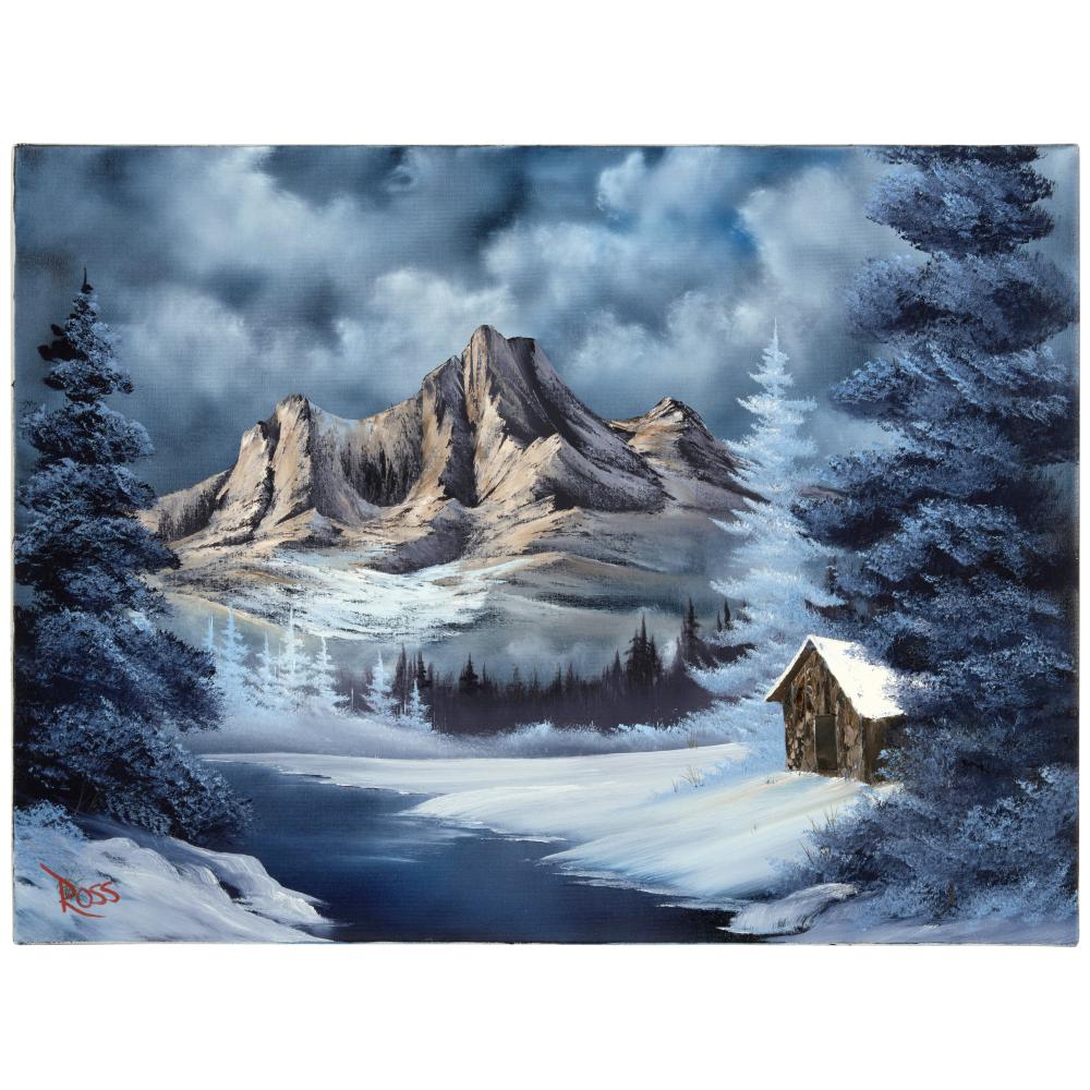 Bob Ross comparable auction result: bob ross 1942 1995 mountain seclusion 18 x 24 in 45 7 x 61 cm painted in 1990
