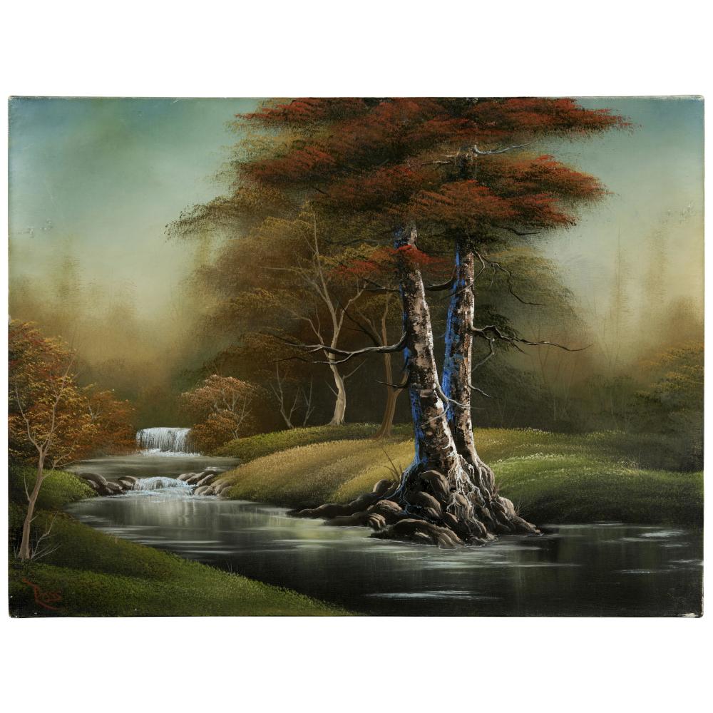 Bob Ross comparable auction result: bob ross 1942 1995 river s peace 18 x 24 in 45 7 x 61 cm painted in 1991