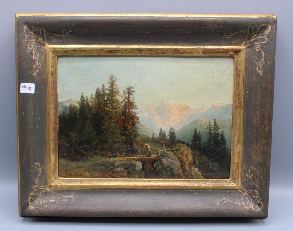 Bernhard Mühlig comparable auction result: bernhard m hlig 1829 eibenstock 1910 dresden mountain landscape