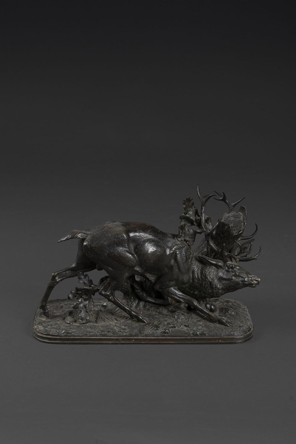 Alfred Jacquemart comparable auction result: alfred jacquemart 1824 1896 cerf frottant ses bois