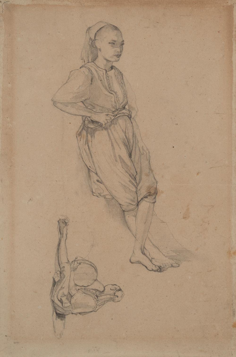 Gustave Guillaumet comparable auction result: gustave guillaumet 1840 1887 jeune homme adoss et jeune homme musicien