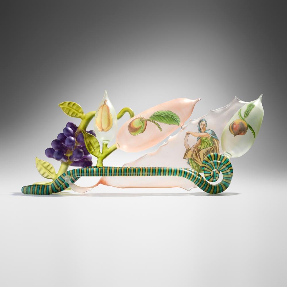 Ginny Ruffner comparable auction result: ginny ruffner striped good luck charm
