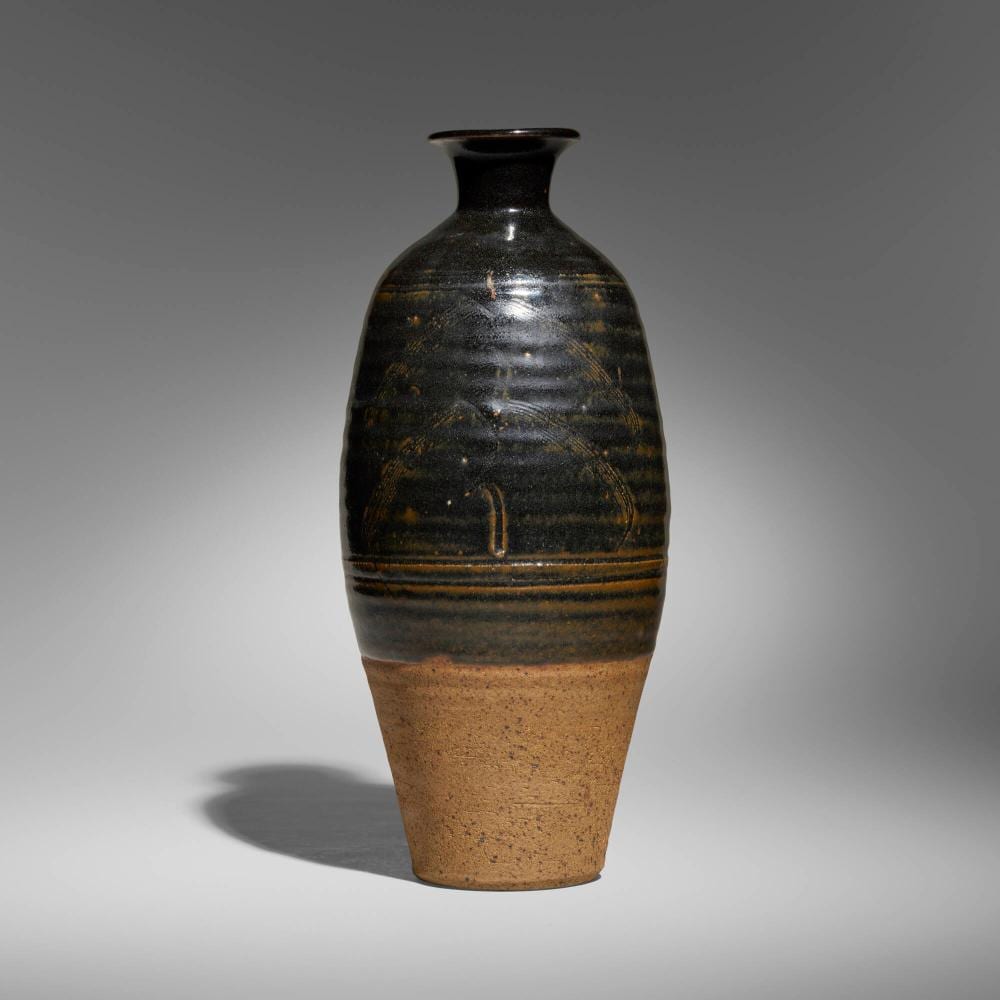 Bernard Leach comparable auction result: bernard leach tall vase