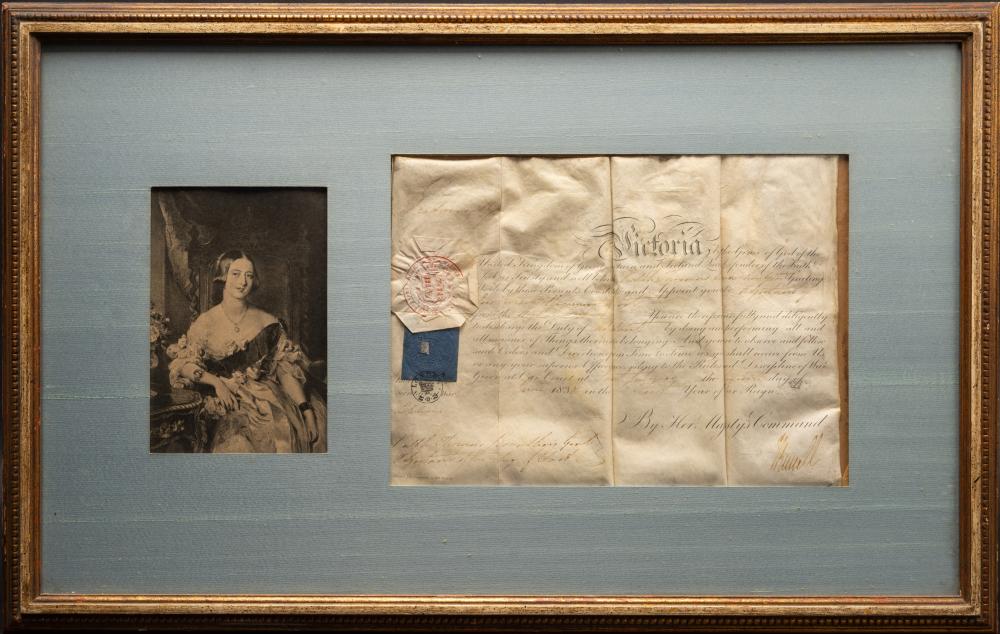 1838 Queen Victoria Great Britain Historical Military Document Hand Signed by Queen Rare sold by Gold Coast Auctions, lot 187A — auction record photograph