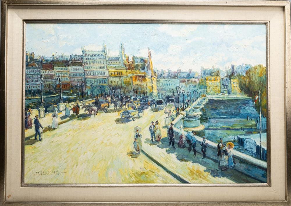 Omar Hamdi Malva comparable auction result: omar hamdi malva syria 1951 2015 french cityscape