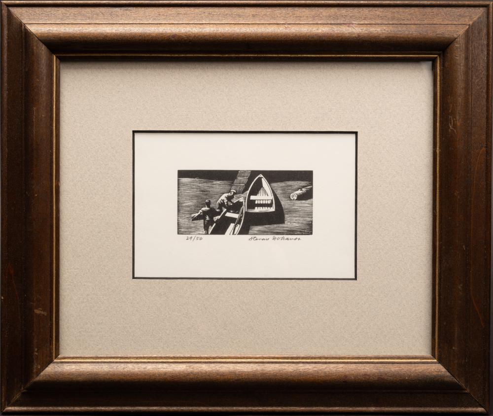 Stevan Dohanos comparable auction result: stevan dohanos american 1907 1994 two dories wood engraving