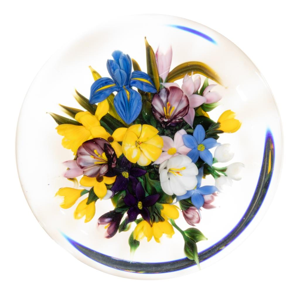 rick ayotte american b 1944 floral bouquet lampwork studio art glass magnum paperweight · Jeffrey S. Evans & Associates · 2026-04-22 Rick Ayotte comparable auction result: rick ayotte american b 1944 floral bouquet lampwork studio art glass magnum paperweight