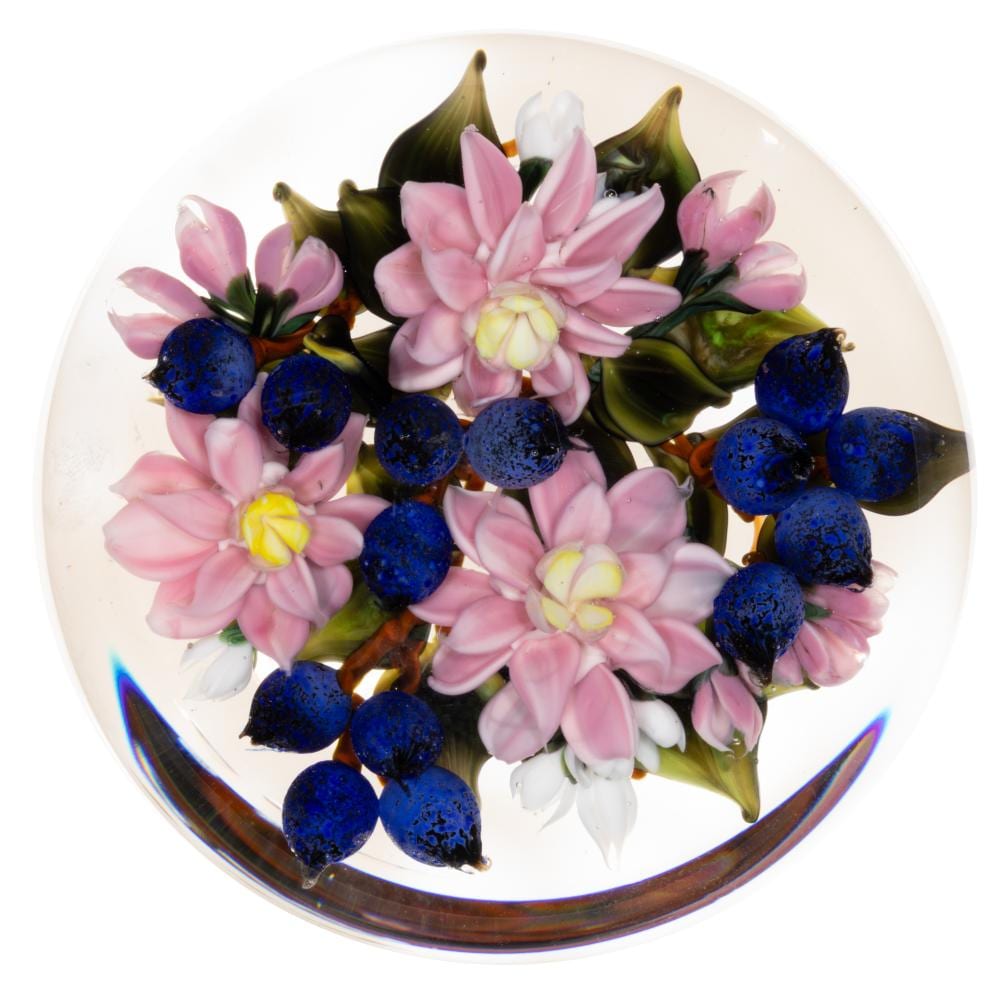 rick ayotte american b 1944 mixed bouquet lampwork studio art glass magnum paperweight · Jeffrey S. Evans & Associates · 2026-04-22 Rick Ayotte comparable auction result: rick ayotte american b 1944 mixed bouquet lampwork studio art glass magnum paperweight
