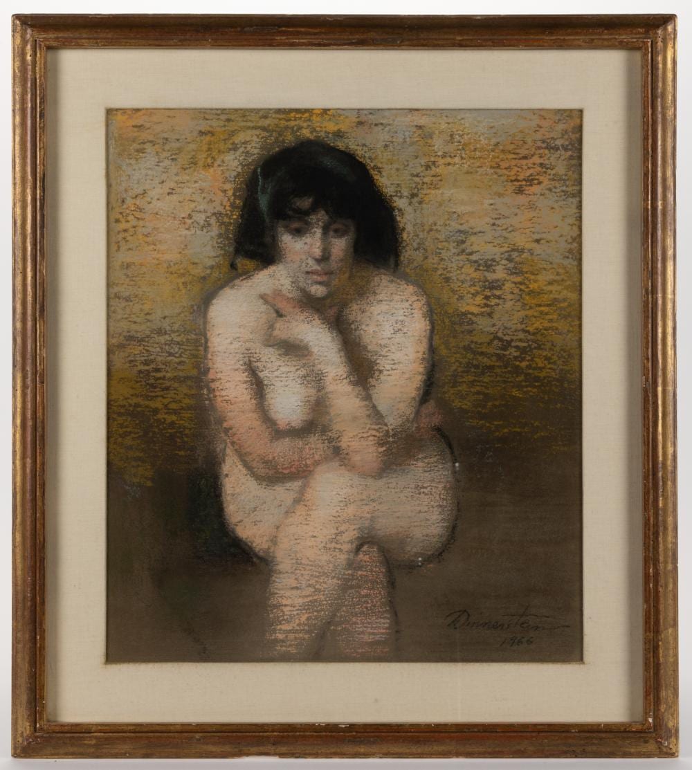 Harvey Dinnerstein comparable auction result: harvey dinnerstein american 1928 2022 portrait of a nude woman