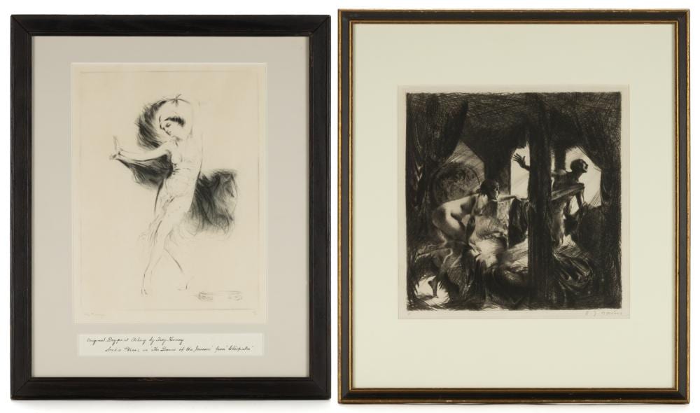 troy kinney american 1871 1938 portrait etching of a dancer · Jeffrey S. Evans & Associates · 2026-04-23 Troy Kinney comparable auction result: troy kinney american 1871 1938 portrait etching of a dancer