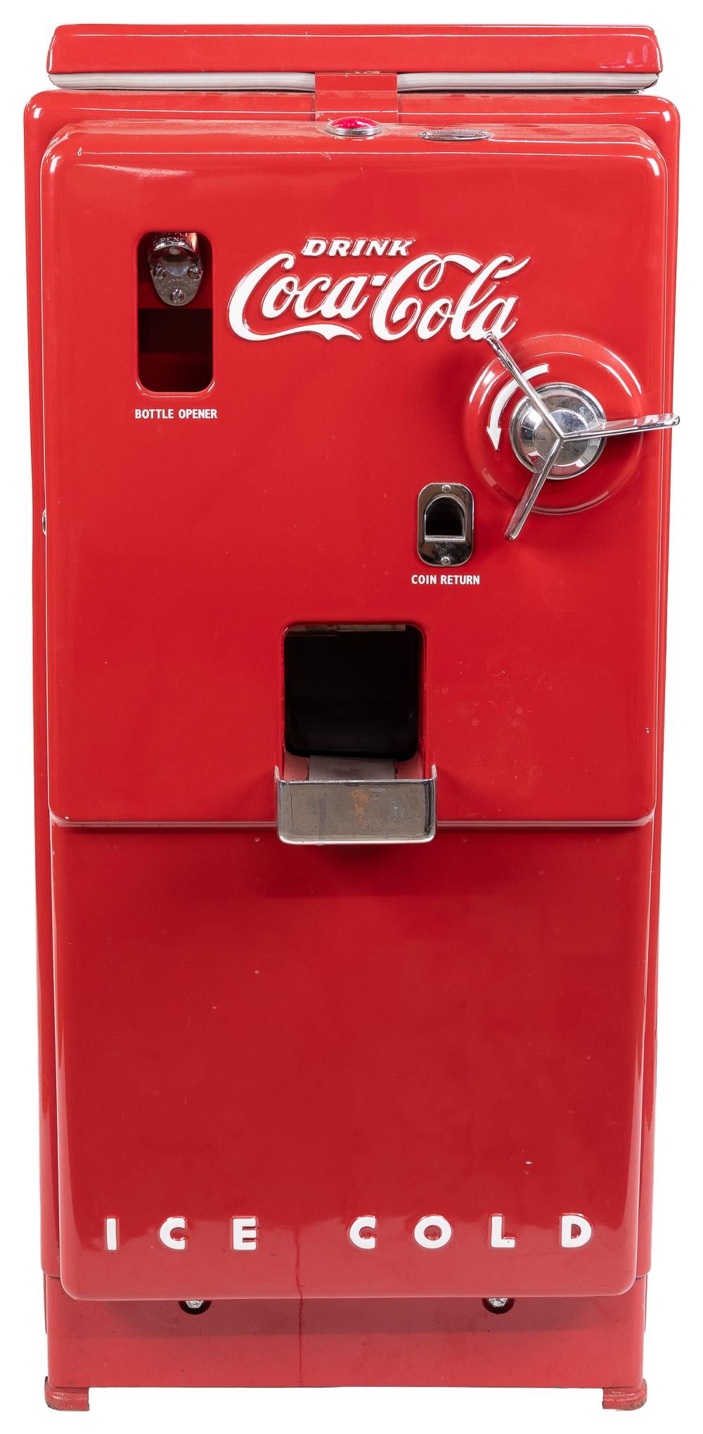 Coca-Cola coin-operated cooler. sold by Potter & Potter Auctions Inc., lot 47 — auction record photograph