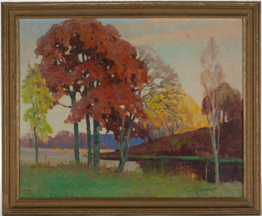 Carl Harold Nordstrom comparable auction result: carl harold nordstrom massachusetts 1876 1965 landscape painting
