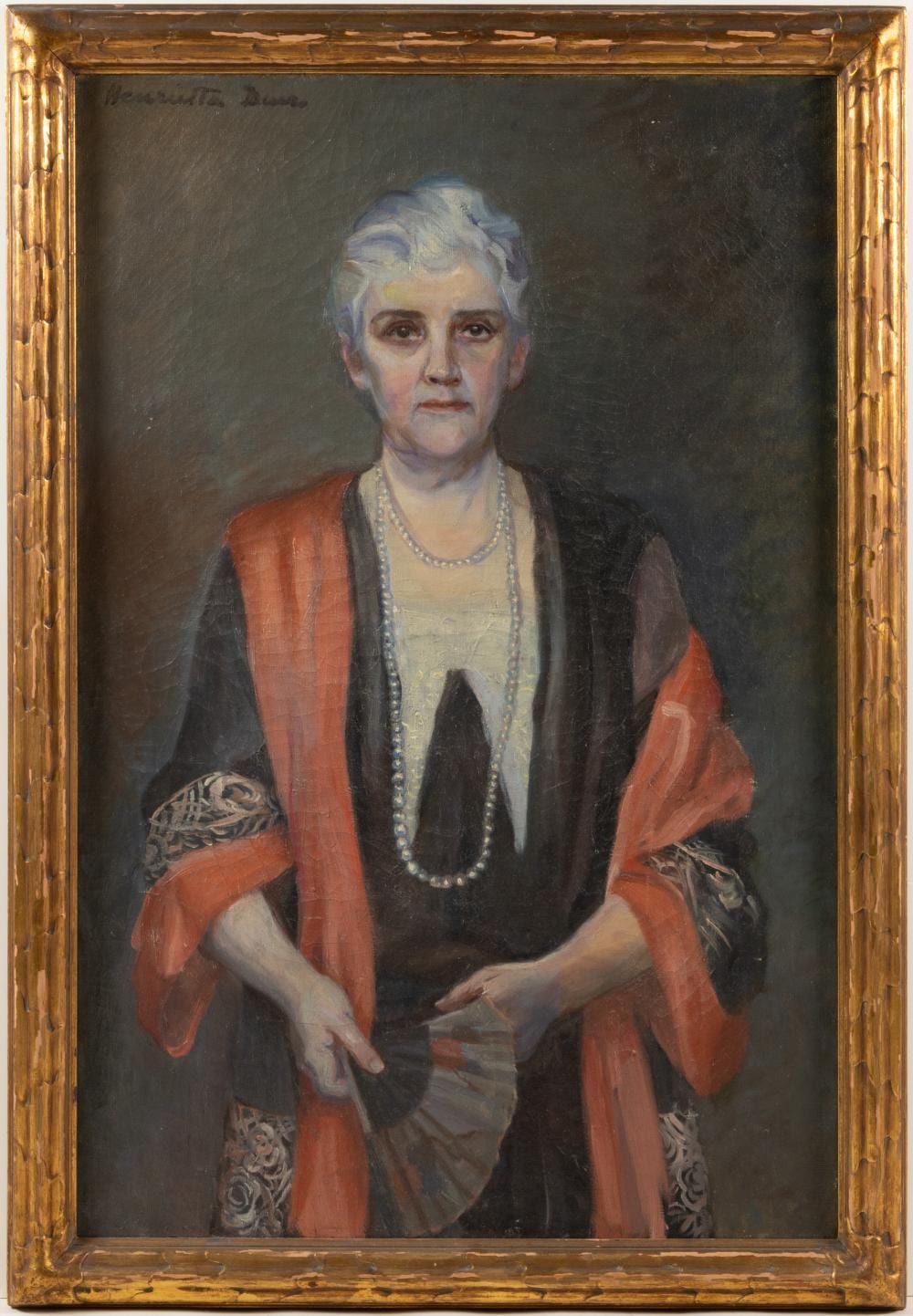 Henrietta Dunn Mears comparable auction result: henrietta dunn mears american 1877 1970 society portrait in a newcomb macklin attributed frame