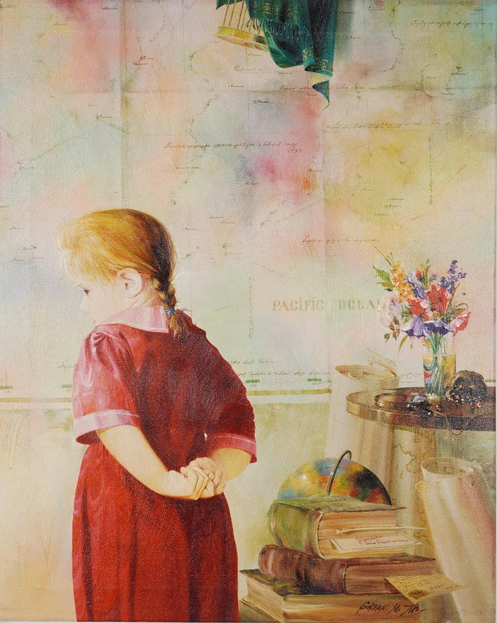 Michael Gorban comparable auction result: michael gorban soviet israeli b 1956 innocence signed