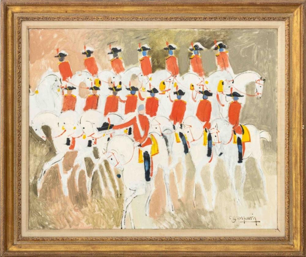 claude grosperrin le salut au grand dieu oil · Auctions at Showplace · 2026-06-11 Claude Grosperrin comparable auction result: claude grosperrin le salut au grand dieu oil