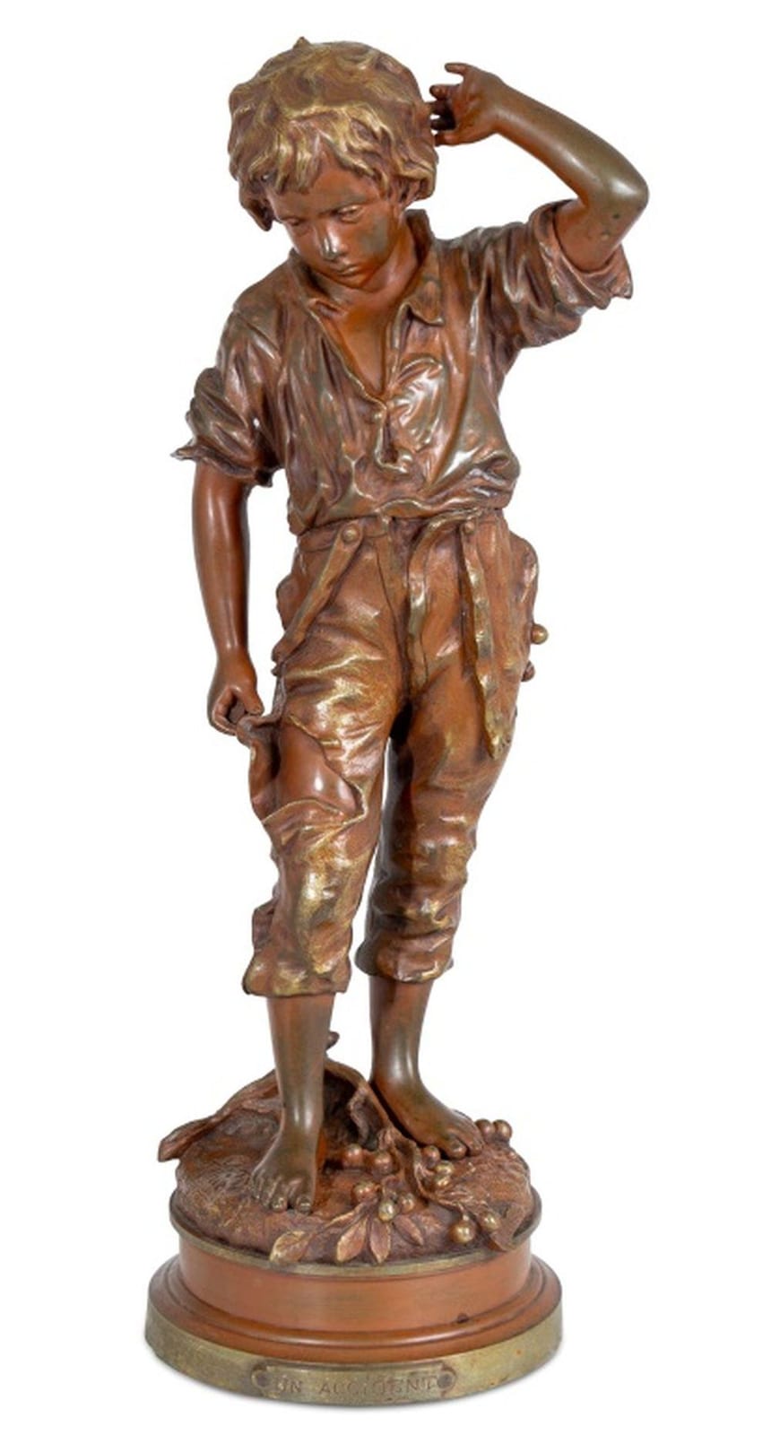 Charles Anfrie comparable auction result: charles anfrie un accident patinated bronze