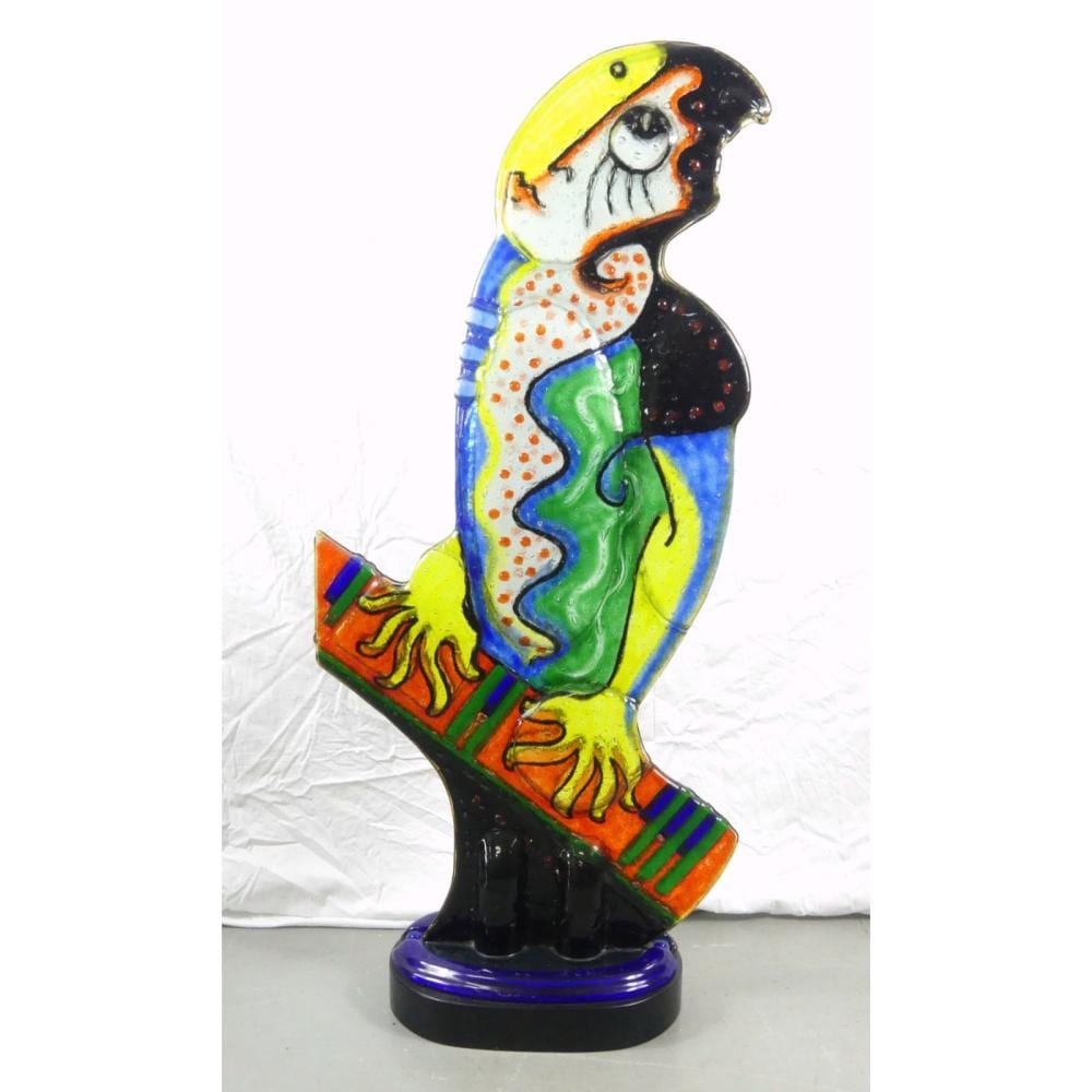 Silvio Vigliaturo comparable auction result: silvio vigliaturo parrot murano glass sculpture