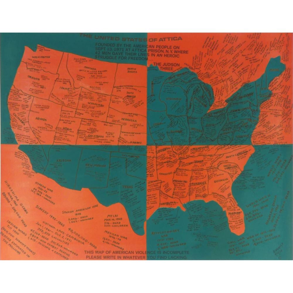 faith ringgold united states of attica · Antiques & Modern Auction Gallery · 2026-04-25 Faith Ringgold comparable auction result: faith ringgold united states of attica