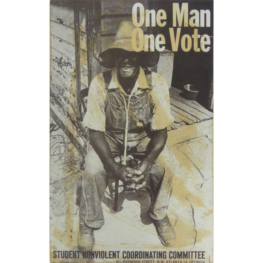 Danny Lyon comparable auction result: danny lyon one man one vote poster