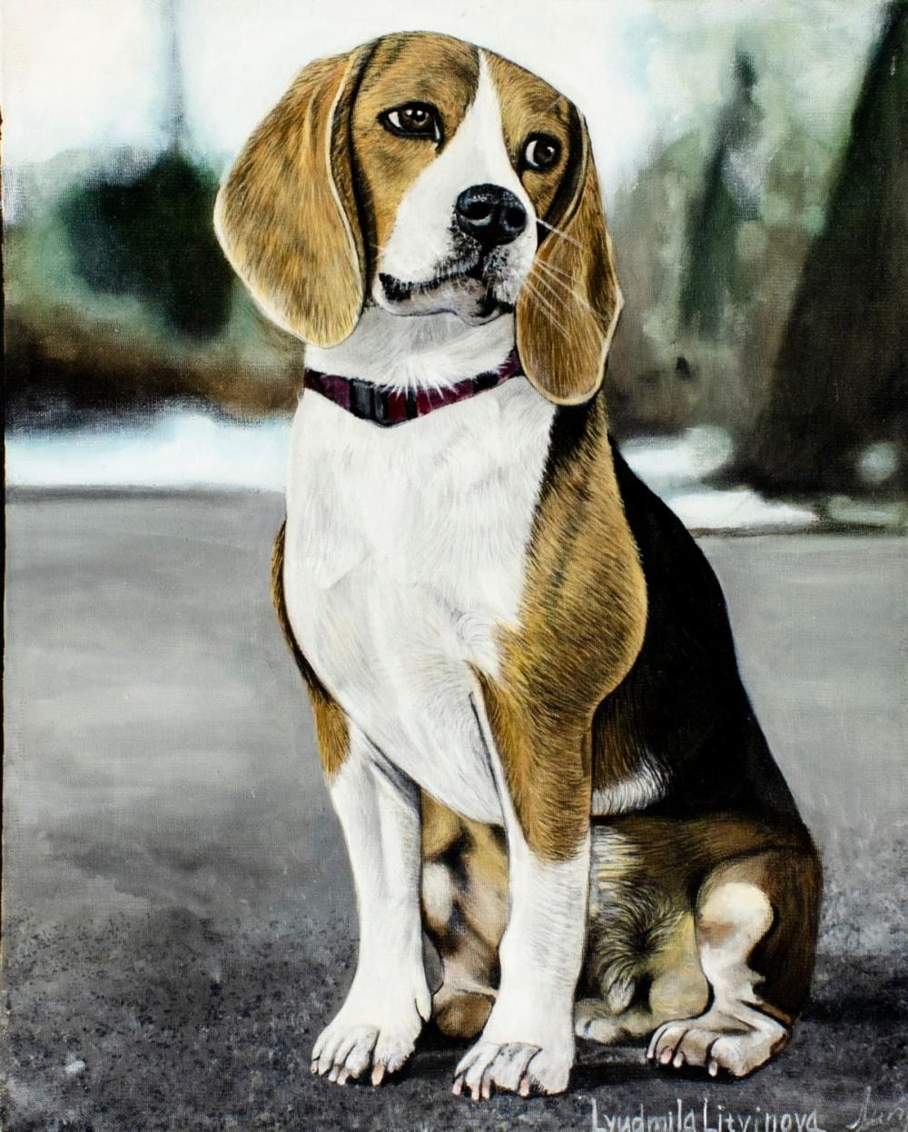 Lyudmila Litvinova comparable auction result: lyudmila litvinova russia b 1991 acrylic painting