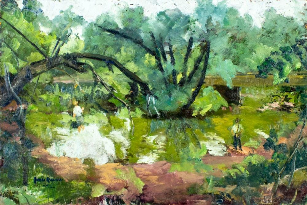 june krasner nj 1905 1991 oil painting · Broward Auction Gallery LLC · 2026-06-28 June Krasner comparable auction result: june krasner nj 1905 1991 oil painting