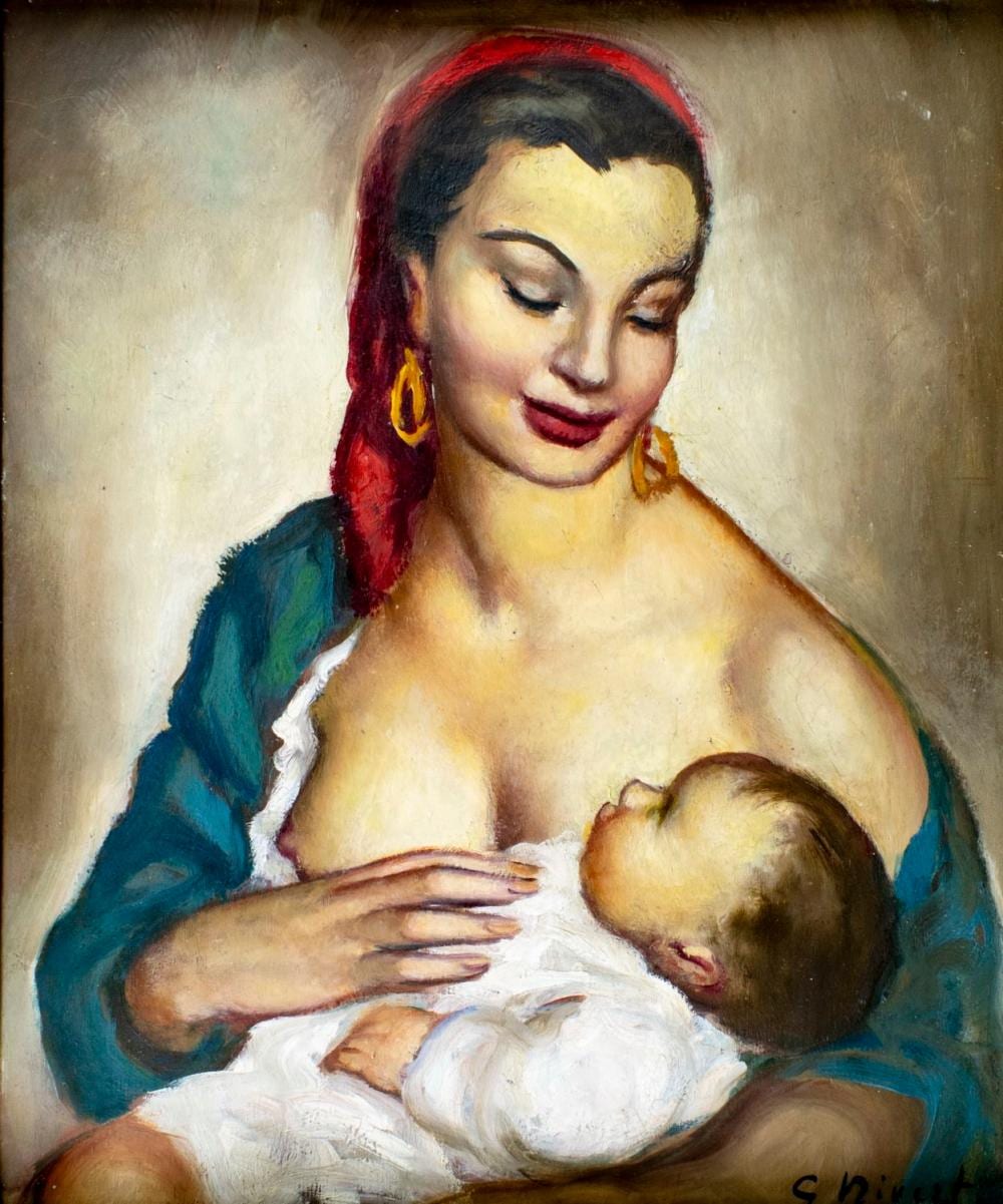 Georgette Nivert comparable auction result: georgette nivert france 1900 oil painting