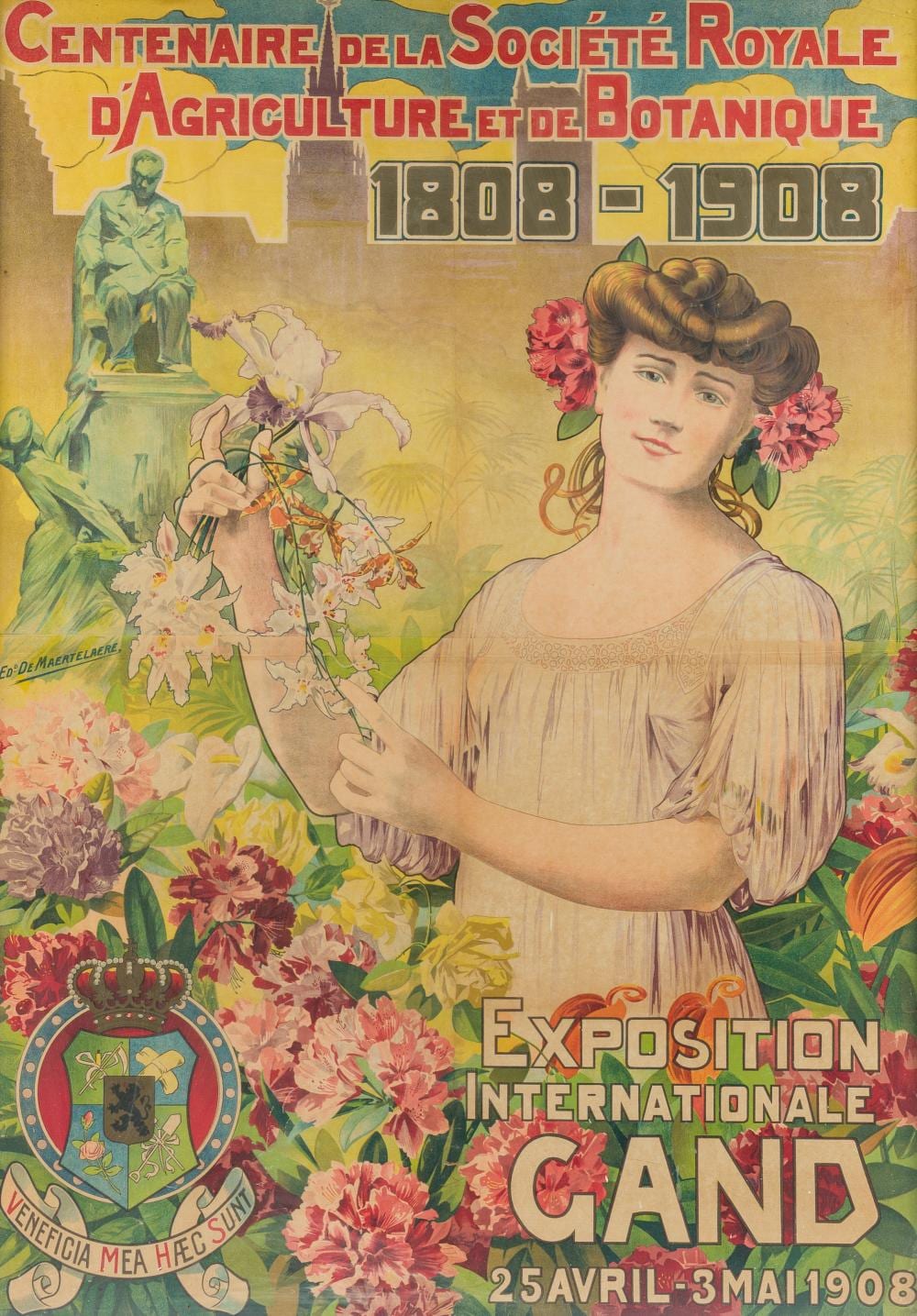 edmond de maertelaere 1876 1938 poster for the exhibition in ghent on the occasion of the centenary of the soc royale d agriculture dated 1908 · Coronari Auctions · 2026-04-25 Edmond de Maertelaere comparable auction result: edmond de maertelaere 1876 1938 poster for the exhibition in ghent on the occasion of the centenary of the soc royale d agriculture dated 1908