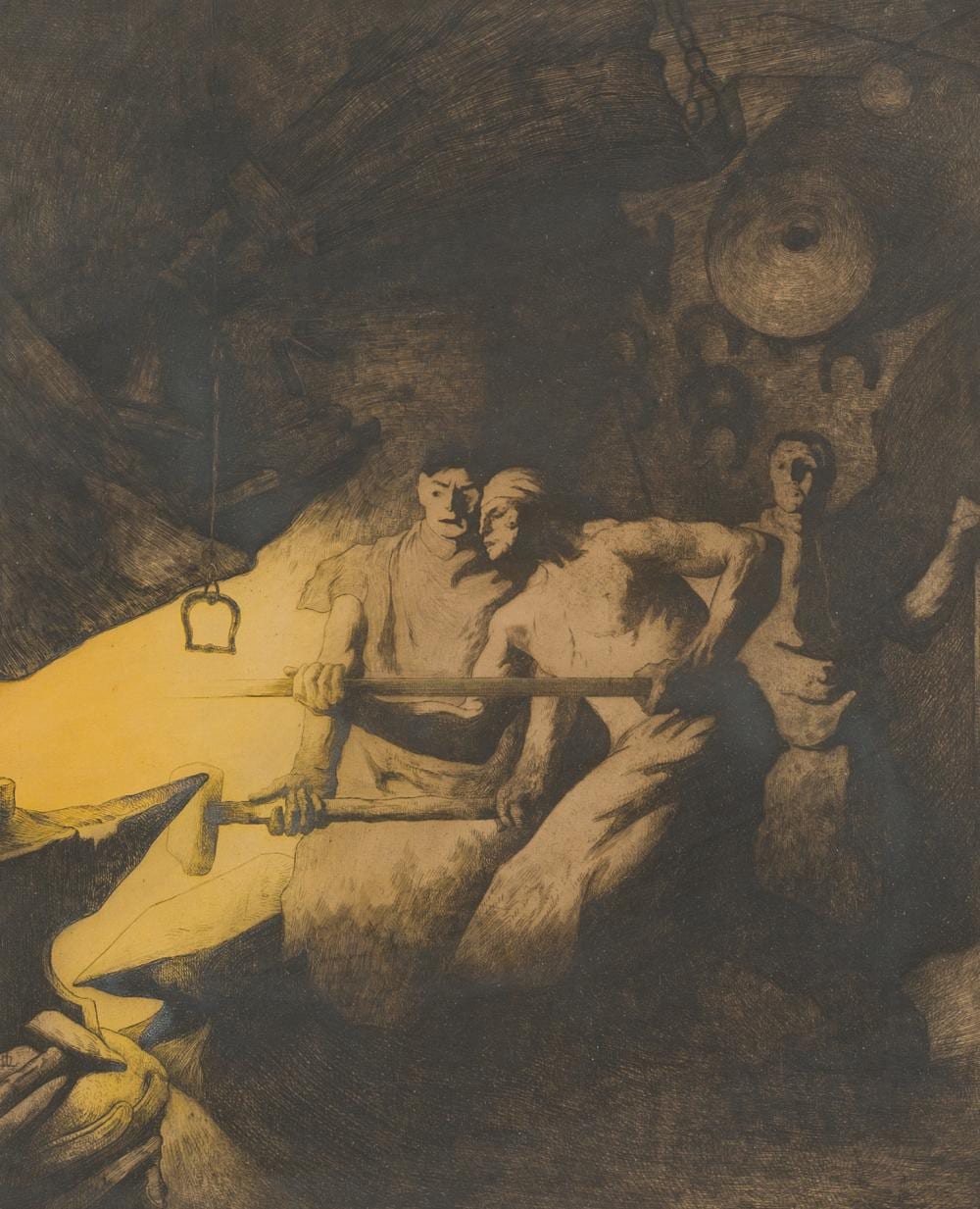 maurice langaskens 1884 1946 les charrons etching ed 12 100 · Coronari Auctions · 2026-04-25 Maurice Langaskens comparable auction result: maurice langaskens 1884 1946 les charrons etching ed 12 100