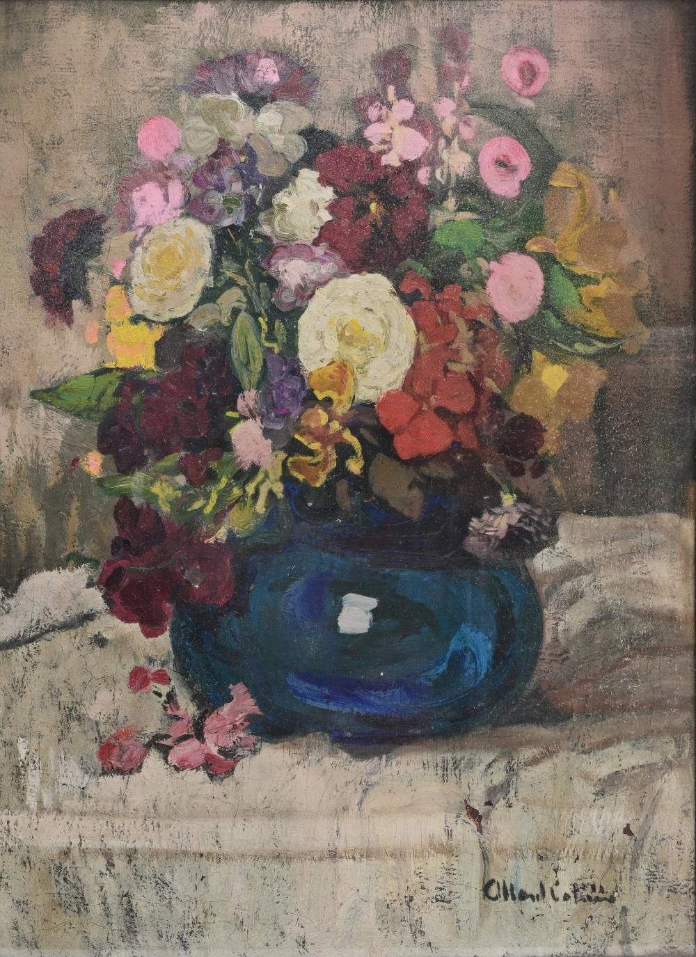 Fernand Allard-L'Olivier comparable auction result: fernand allard l olivier 1883 1933 still life with flowers oil on canvas