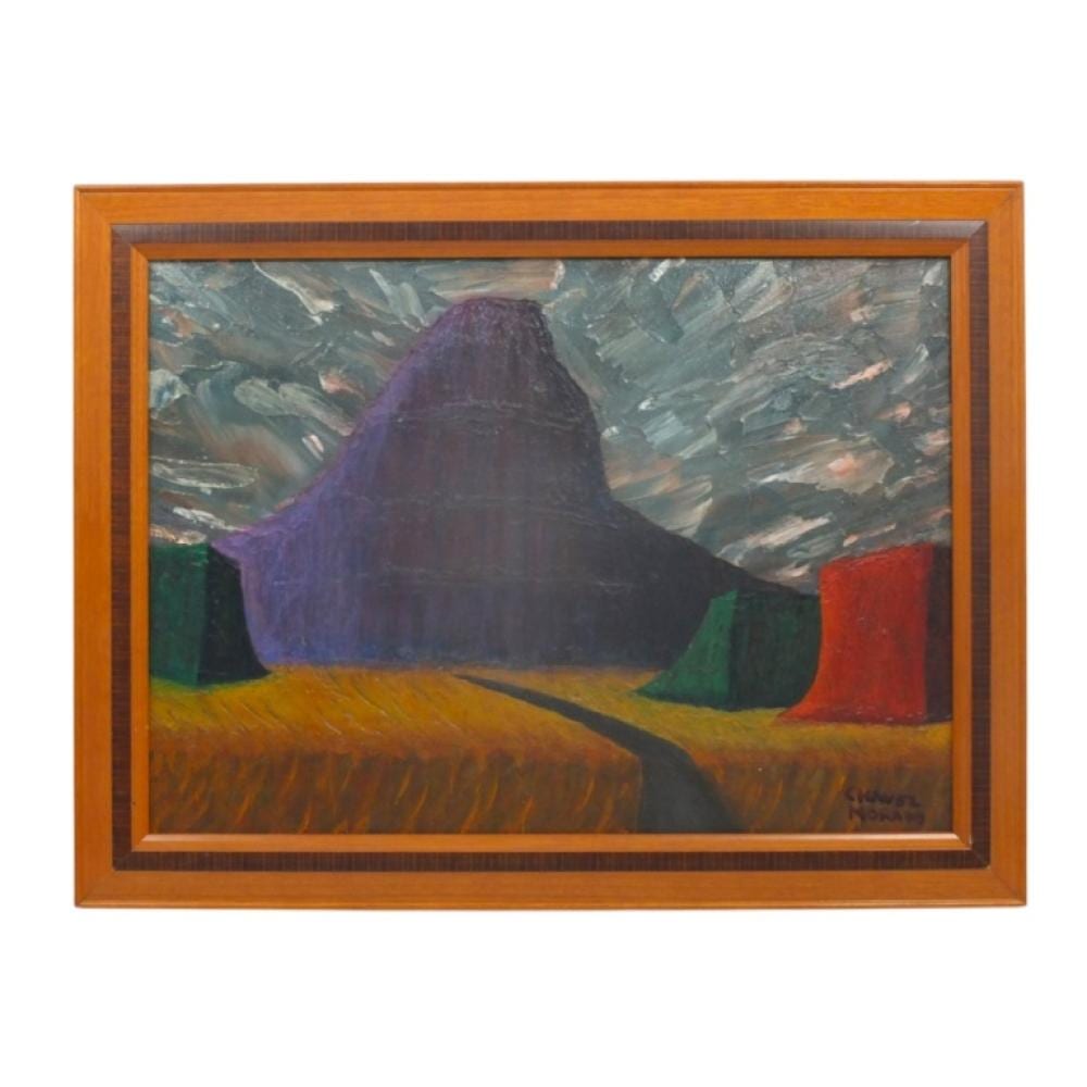 Jose Chavez Morado comparable auction result: jose chavez morado oil canvas panel landscape