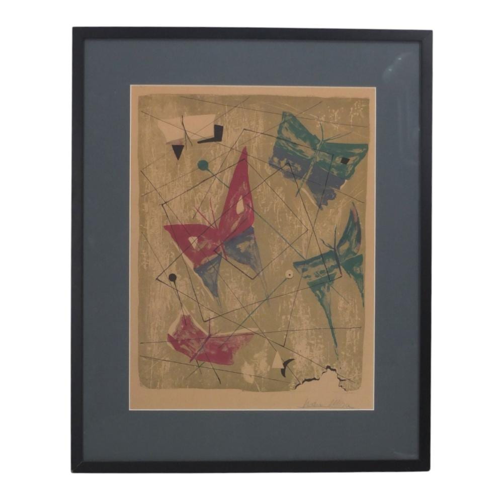 Ivan Mosca comparable auction result: ivan mosca signed lithograph butterflies