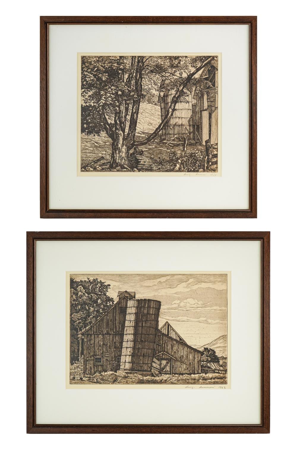 Luigi Lucioni comparable auction result: luigi lucioni vt 1900 1988 two engravings