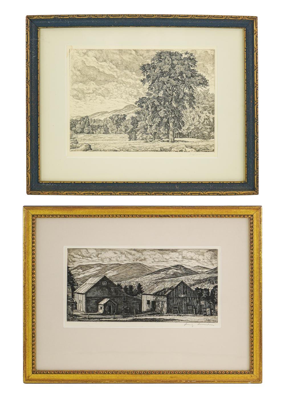 Luigi Lucioni comparable auction result: luigi lucioni vt 1900 1988 two engravings